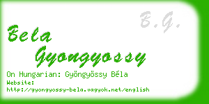 bela gyongyossy business card
