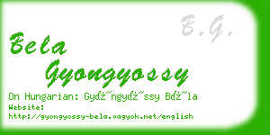 bela gyongyossy business card